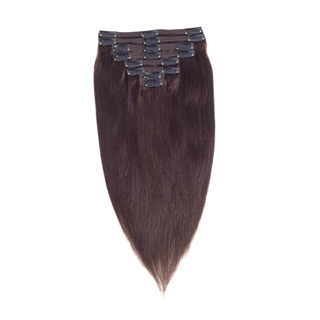 Buying from india high quality indian virgin human hair 18 clips seamless clip in hair extensions for thin hair
