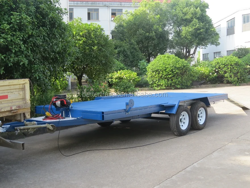 hydraulic cylinder towbed car tilting trailer
