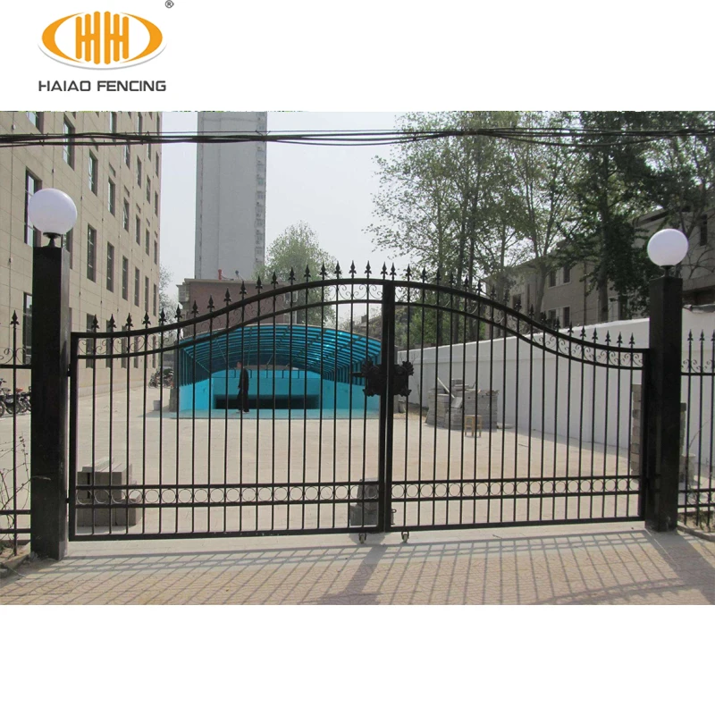 Competitive price used wrought iron door gates grill design sliding gate designs