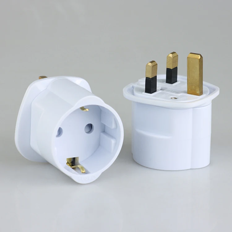 Wonplug hot sale  EU European Germany  to UK plug adapter with 13A fuse  CE   ROHS