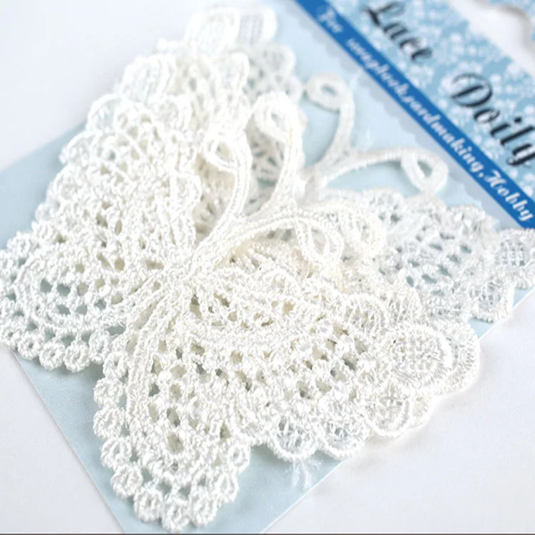 Лидер продаж, кружево в форме бабочки, белый цвет, для украшения стола