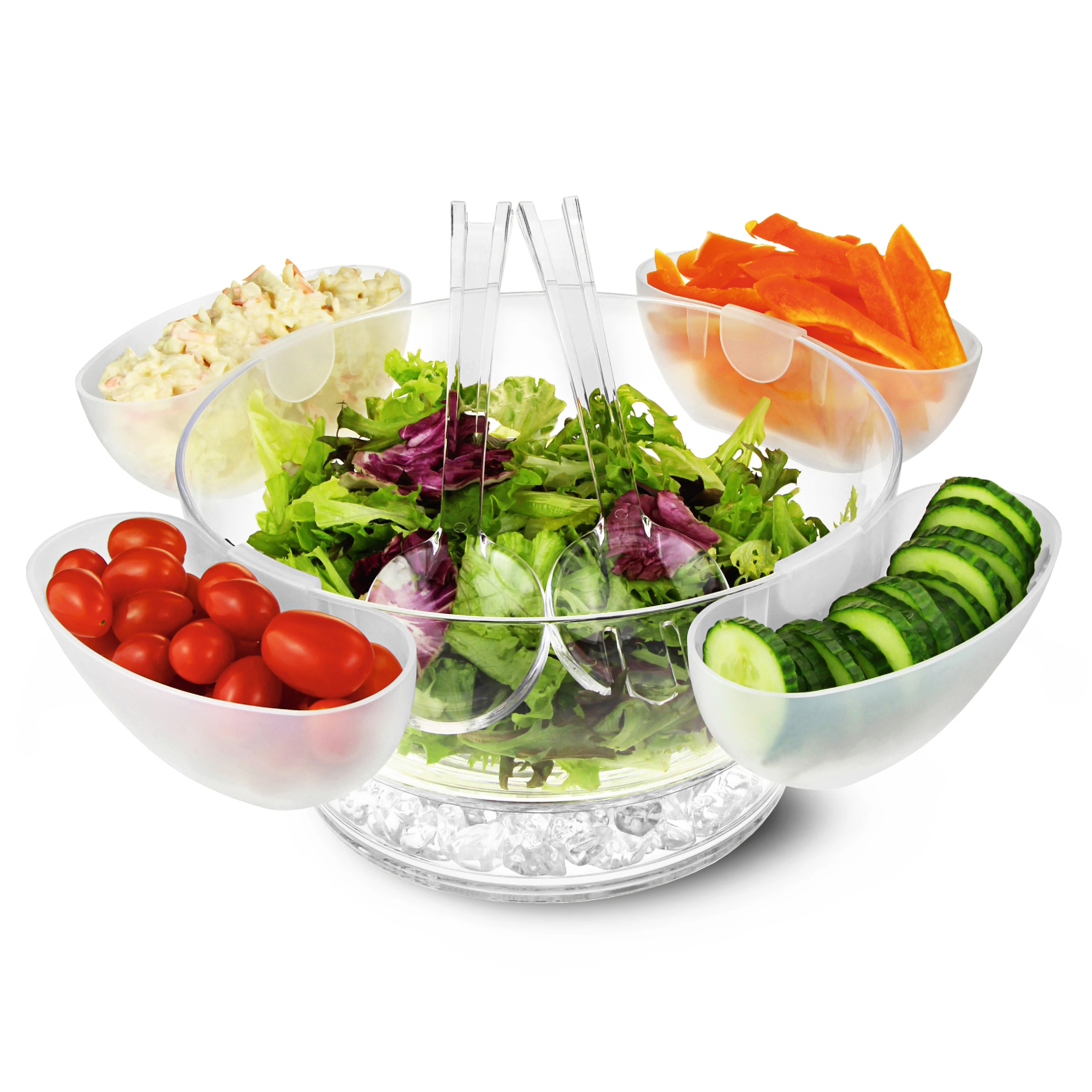 New Style Serving Cold Salad Bowl Clear Salad Bowl On Ice