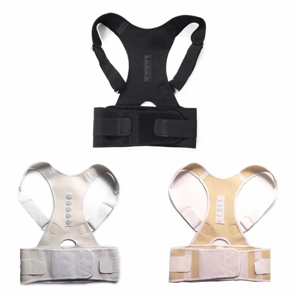 fayean Adjustable Posture Back Support Corrector Brace Shoulder Lumbar Magnetic Back Support Belt