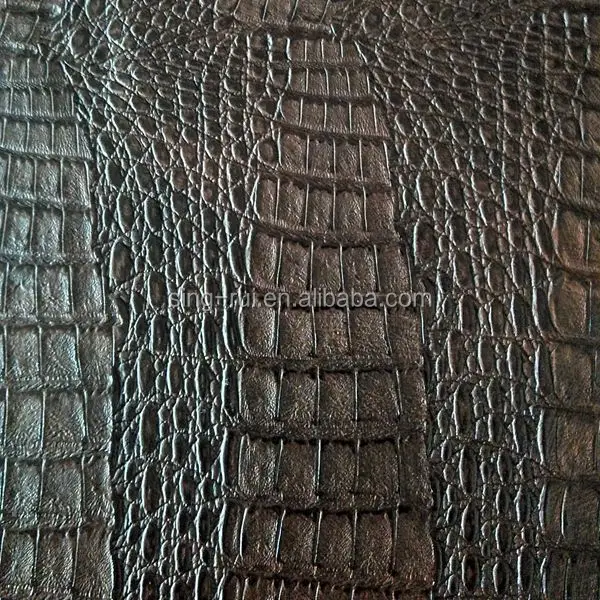 Crocodile skin pattern PU synthetic leather