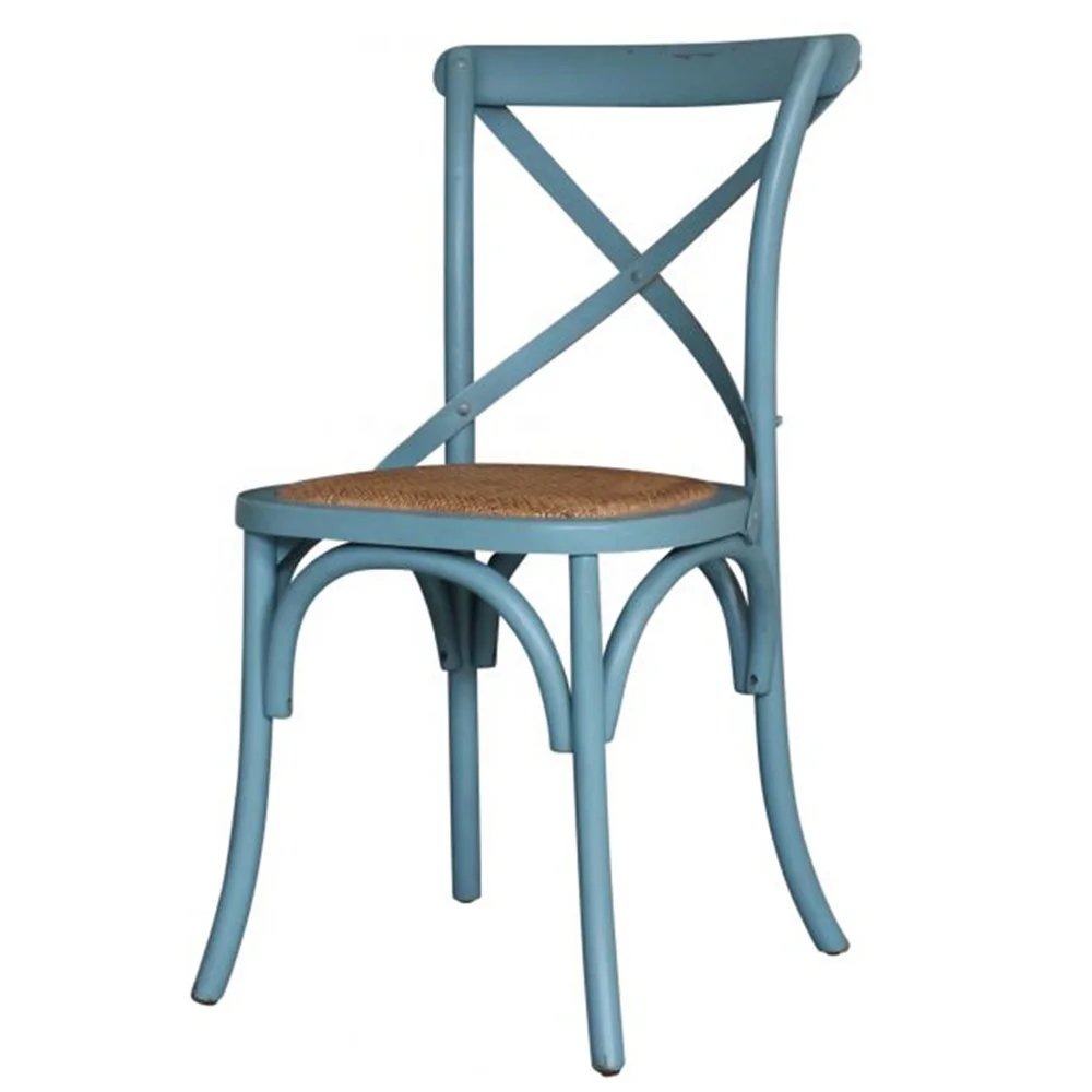 Provincial X Cross Back Dining Room Solid Wood Study Table And Chair Set