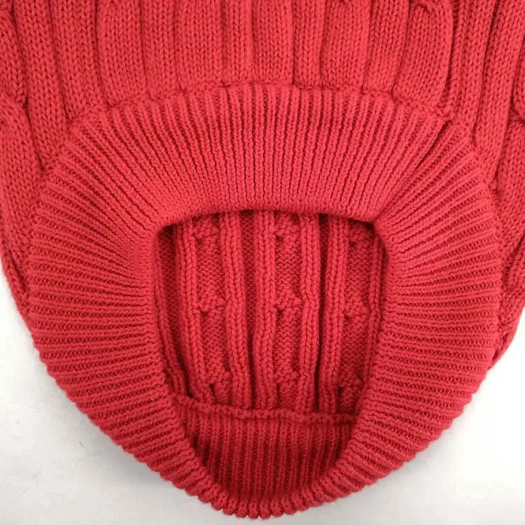 Customized Autumn Pet Jumper Clothing Plain Winter High Collar Cat Dog Clothes Soft Puppy Dog Knit Sweater