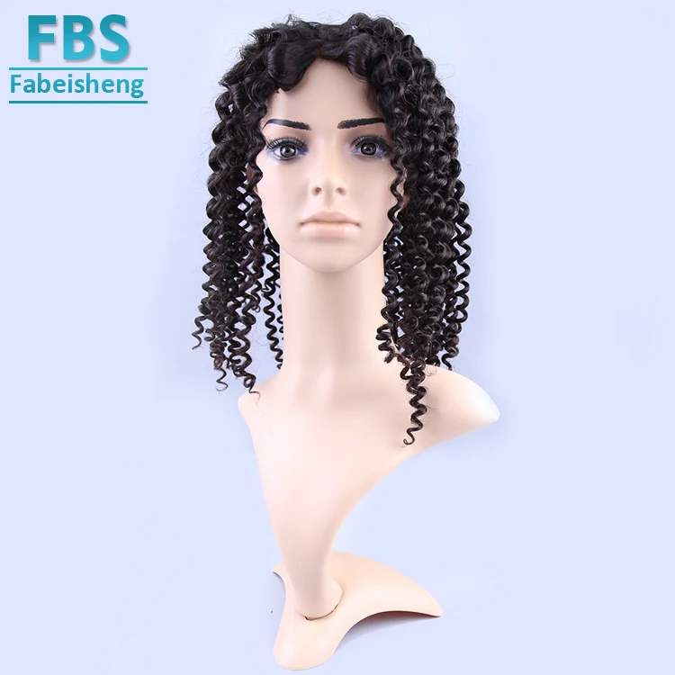 
2018 FBS raw 100% unprocessed virgin malaysian remy hair factory price supply deep curly full lace wig 