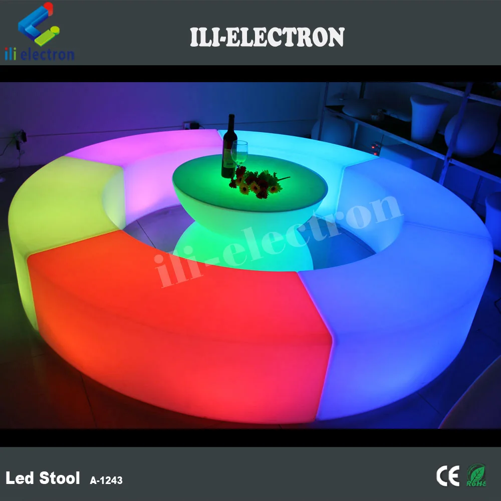 LED luminous stool for bar furniture or indoor furniture