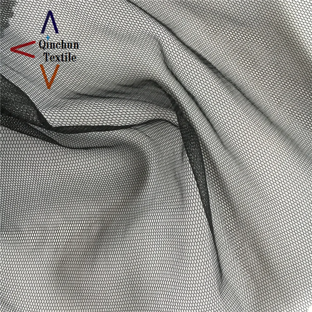 40D knitted crystal mesh 100% nylon tulle fabric for tutus