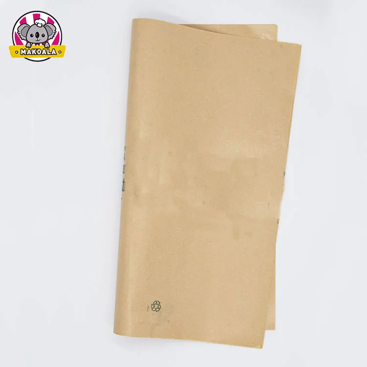 
Multi style quality food safe wrapping brown color greaseproof paper 