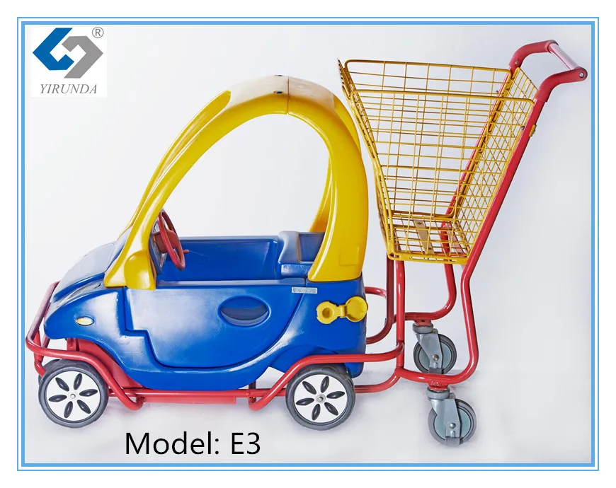
child supermarket shopping trolley with toy car 