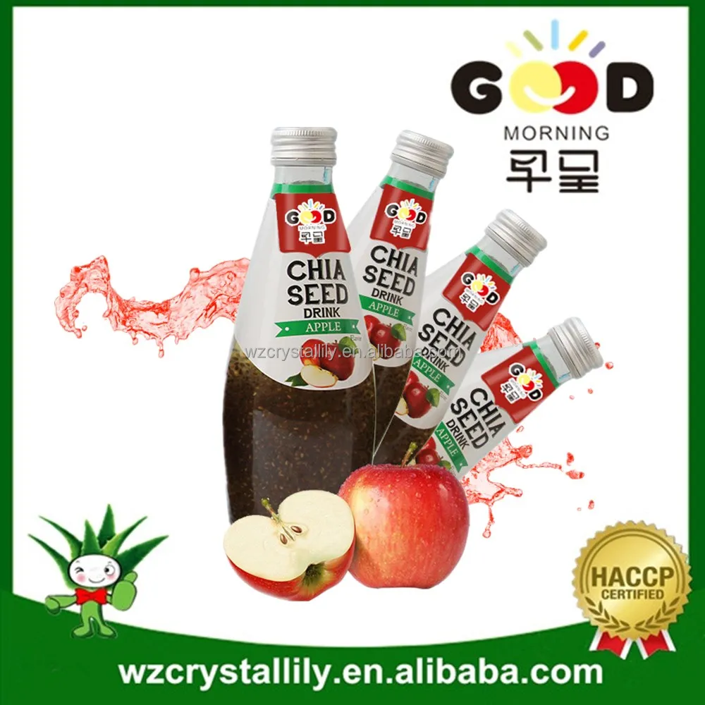 natural  chia seed juice drink healthy glass bottle chia seeds drink