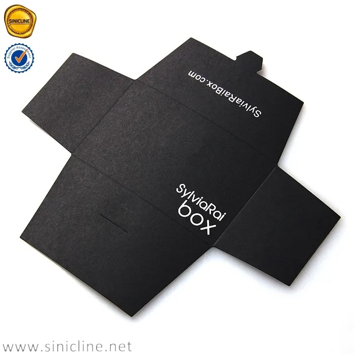 Sinicline black paper custom foldable SIM card envelope