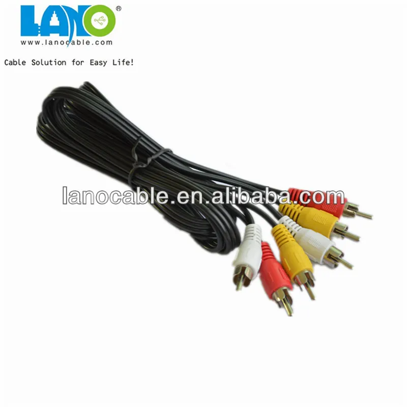 популярные topsale 3 позолоченные rca аудио кабель из китая