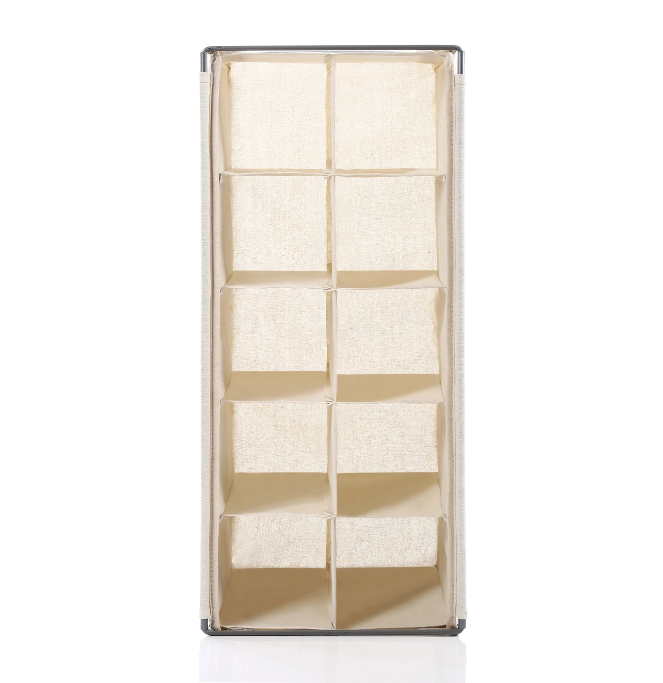 Detachable Multi-functional Storage Organizer 10 Pair Standing  with Metal Tubes Canvas online for sale Shoe Rack