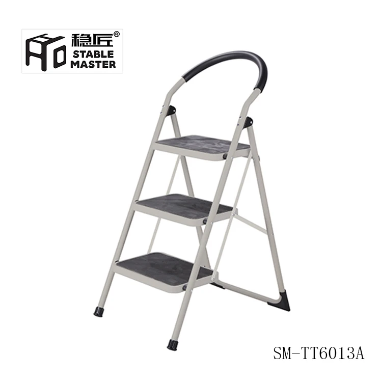 SM-TT6013A Kitchen  3 step folding steel chair steel  step ladder