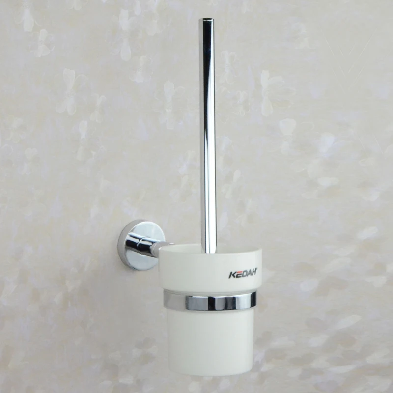 
hot sale wall mounted silicone toilet brush with ceramic holder 