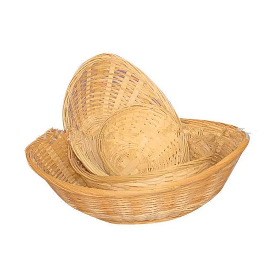 
Small Oval Woven Bamboo Basket 4pcs/set 