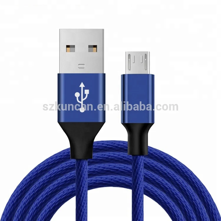 1M Nylon braided micro USB cable charger charging data sync for cell