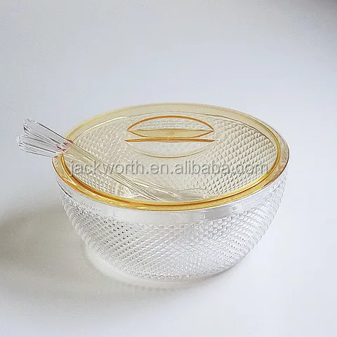 Server and Plastic Salad Bowl with Lid Tableware