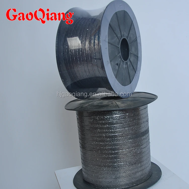 Custom Seal material black expanded graphite ptfe packing with oil