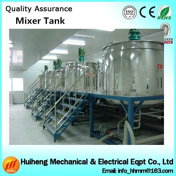 Stainless Steel Liquid Soap Mixing Tank with Stirrer Mixer