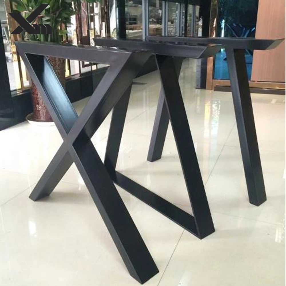 
Stainless steel,iron Furniture metal x leg table welding gold metal desk base steel silver chrome table legs polish 