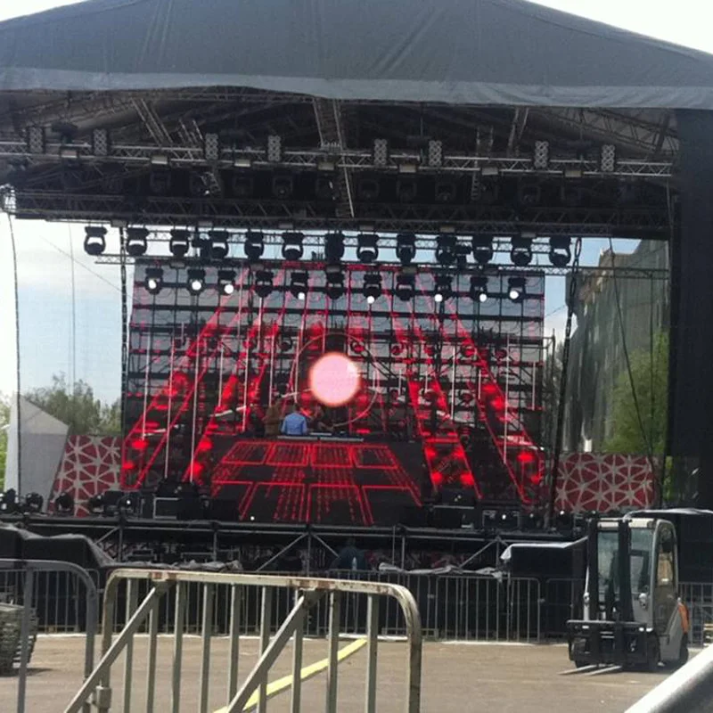 High Brightness Advertising Stage Background Transparent Glass LED Display Screen 7.8mm