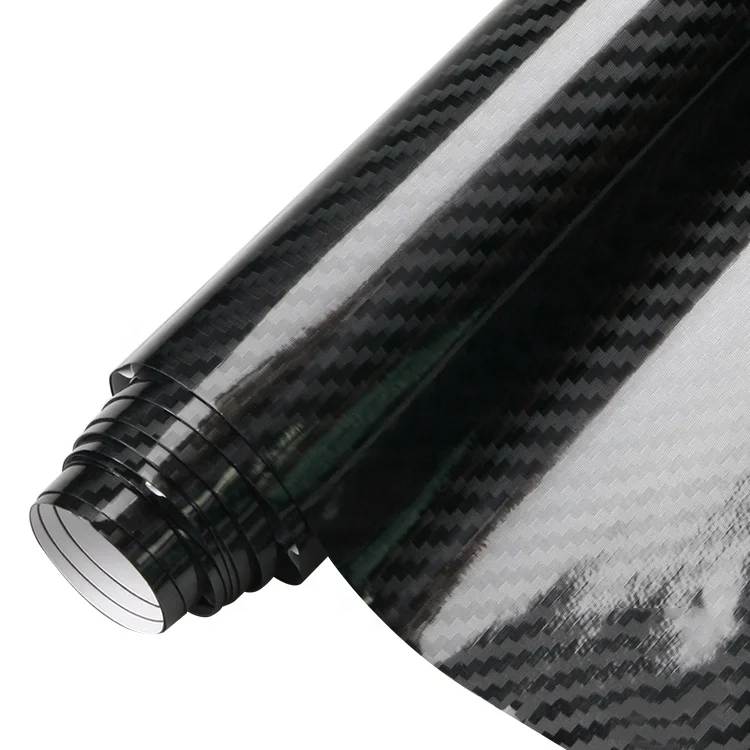 Guangzhou Xiaode Wholesale reflective 5d carbon fiber car wrap black chrome vinyl car wrap
