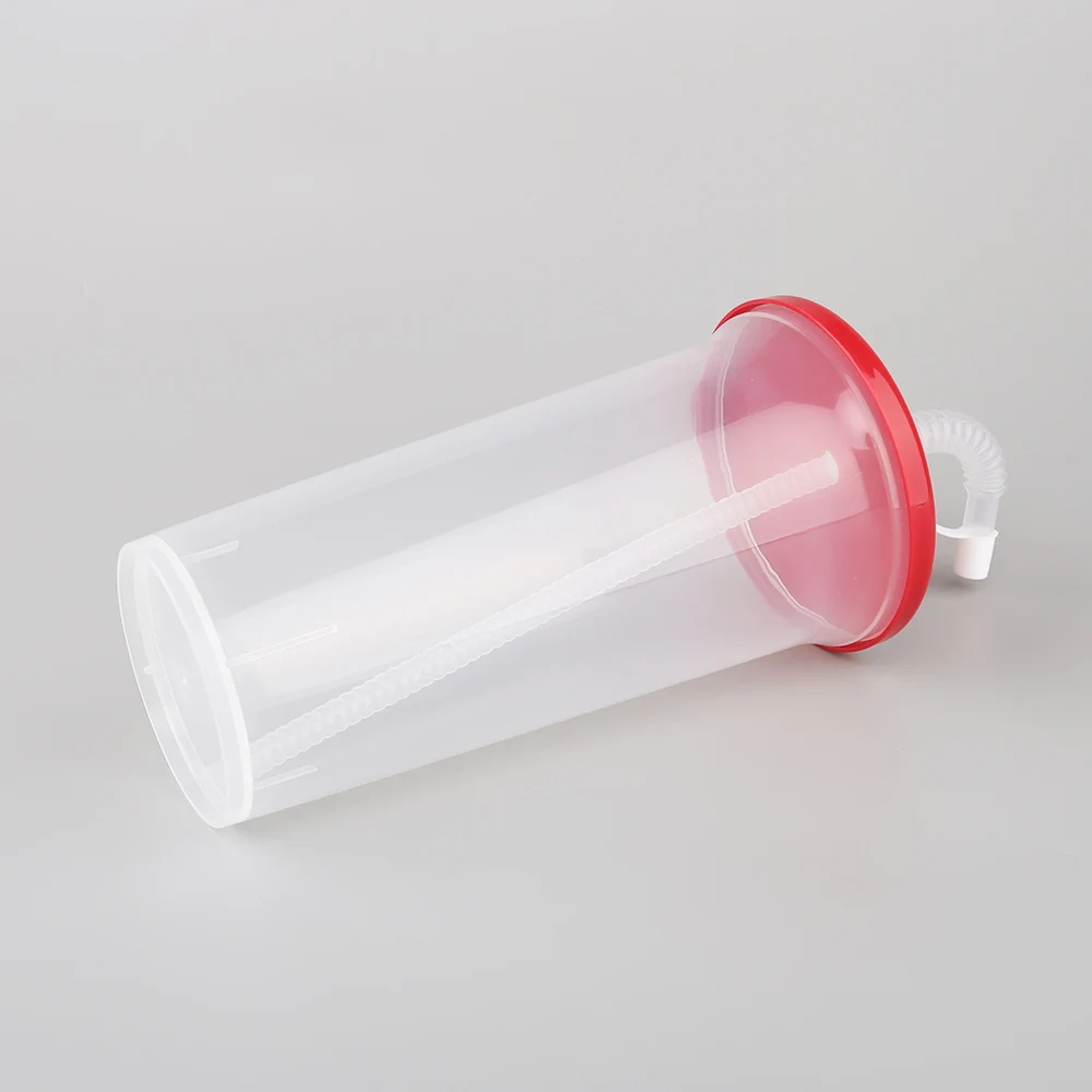 food grade 32 oz  900ml big cup pp plastic pool cup with lid and straw