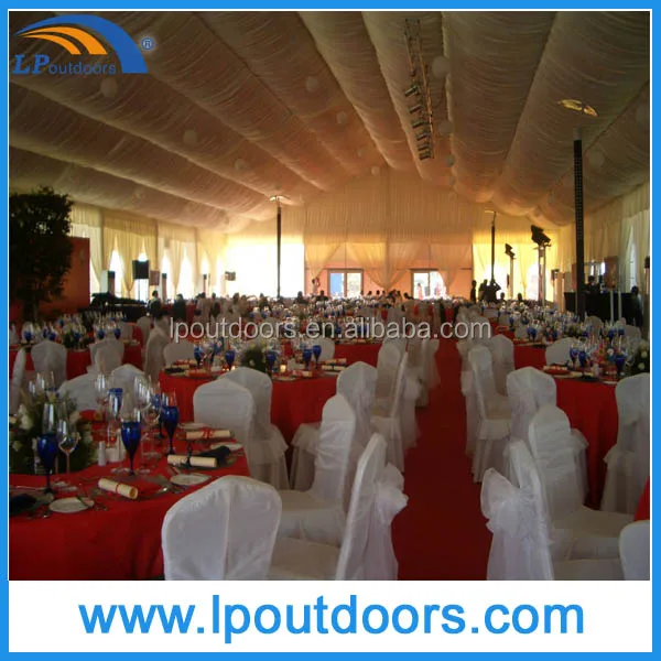 Marquee party tent satin fabric ceiling roof lining for wedding event