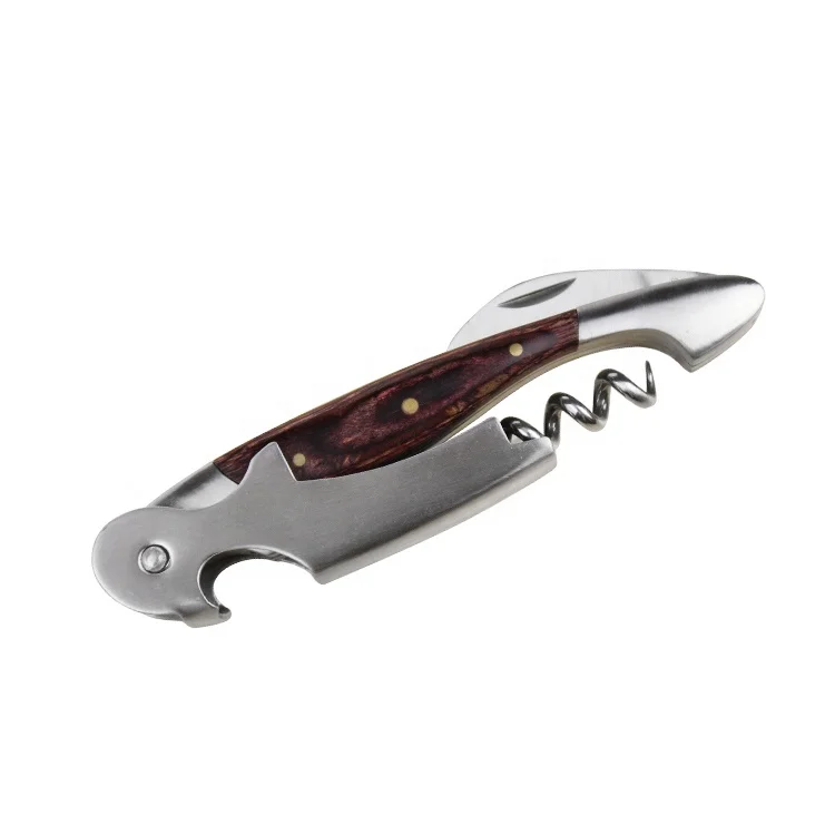 Wood Handle Stainless steel bottle opener wine corkscrew