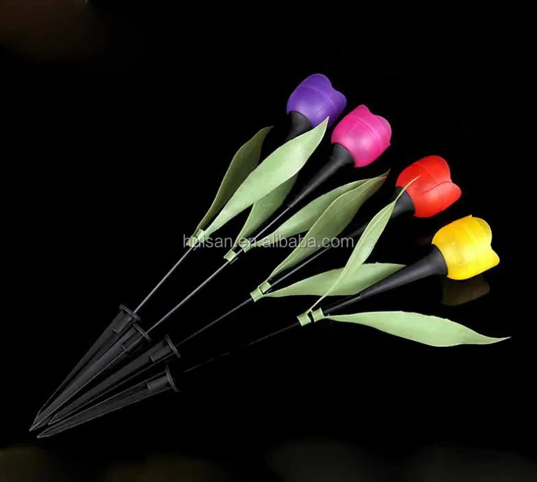 Hot sale Tulip lawn lamp LED outdoor lights solar garden light Tulip Landscape Flower Lamp Stake Lights