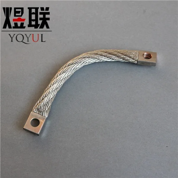 OEM copper stranded flexible connector round grounding earthing jumper