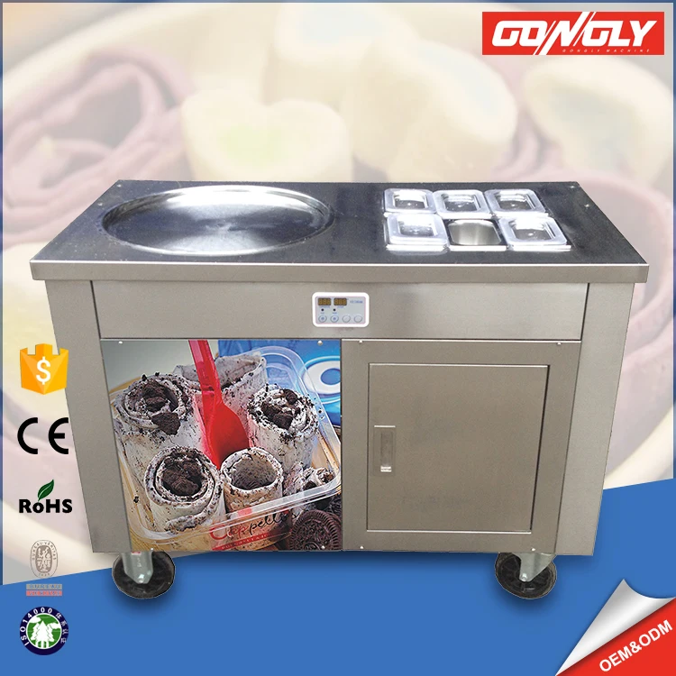 Fried Ice Cream Roll Machine Ice Pan Machine Commercial Cold Plate Ice Cream