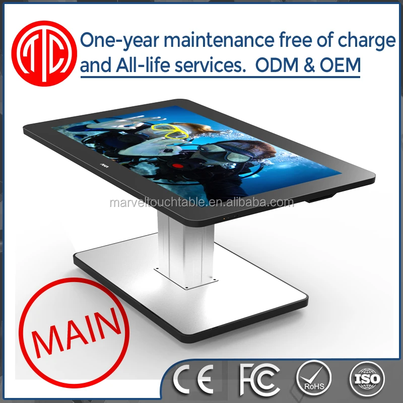 42 дюймов водонепроницаемый LCD сенсорный Настольный сети для игрового стола студийной съемки с изображением точек касания
