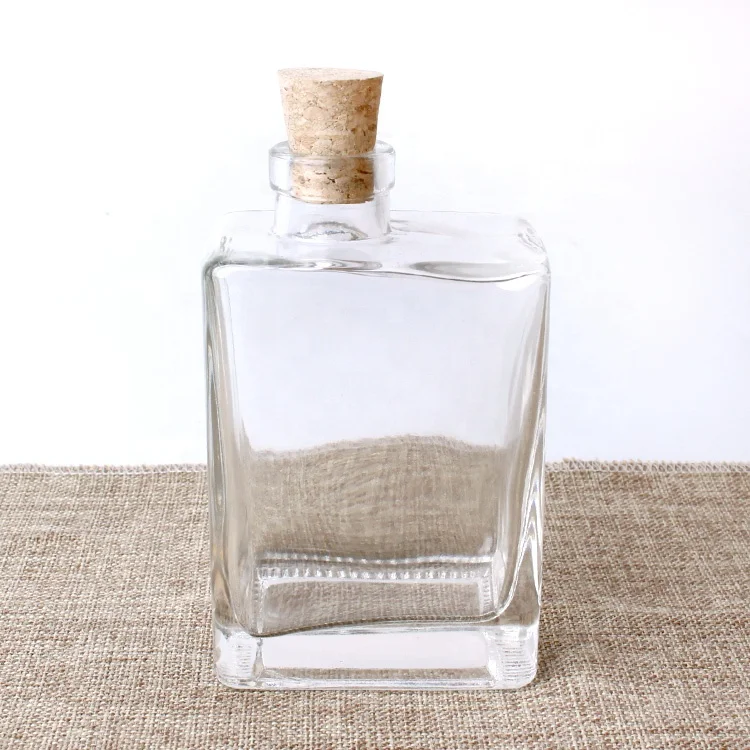 300ml liquor 10 oz square glass container bottles for vodka liquor