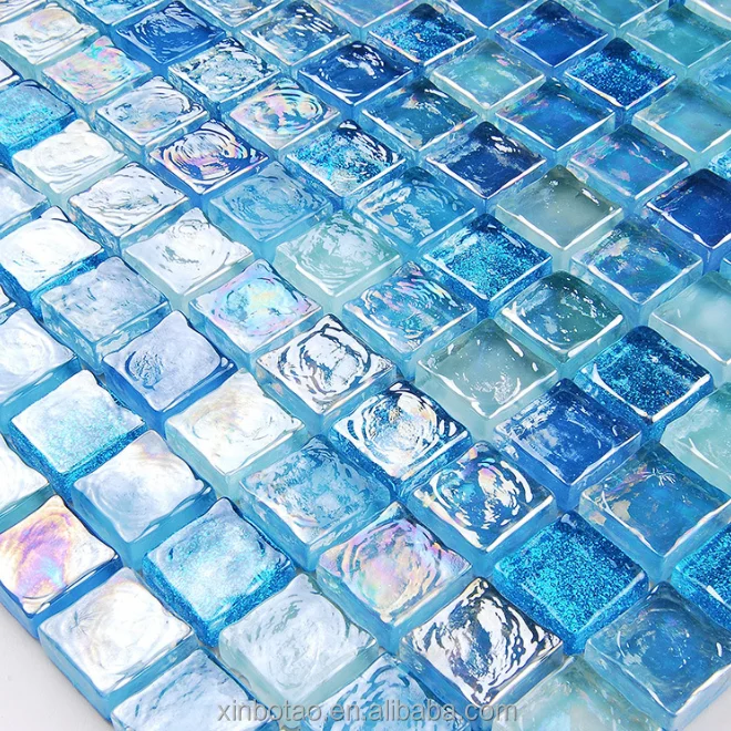 
Cheap price glass mosaic pool tiles 8mm thickness 