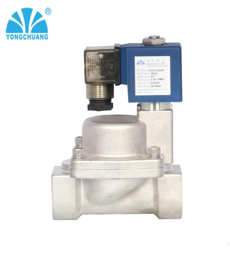 Yongchuang high pressure stainless steel 100 bar  CO2 solenoid valve