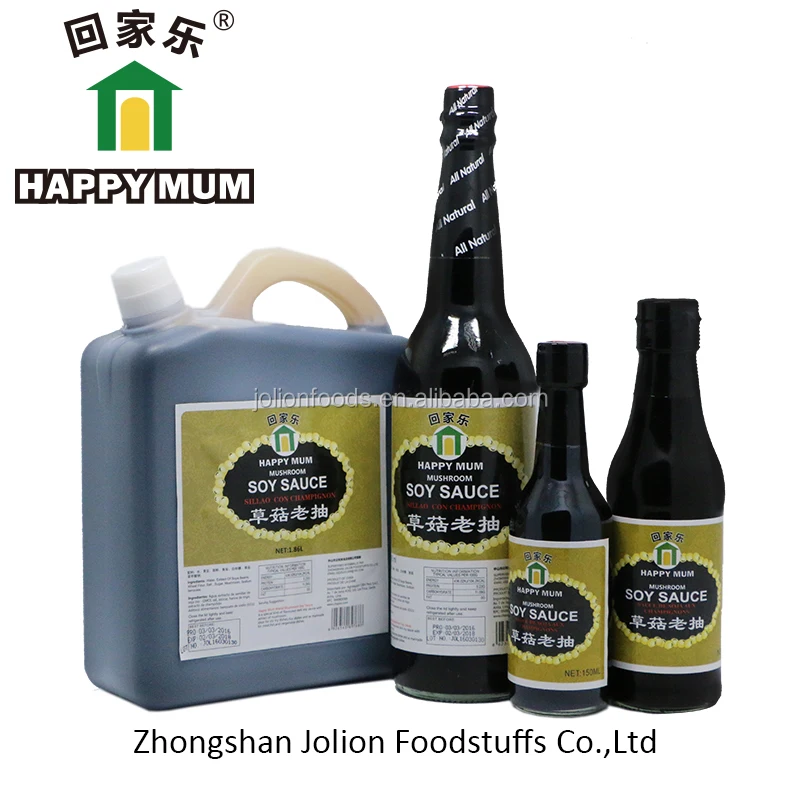 JOLION Hot Sales Happy mum brand 1000ml PET bottle Classic Traditional dark mushroom soy sauce