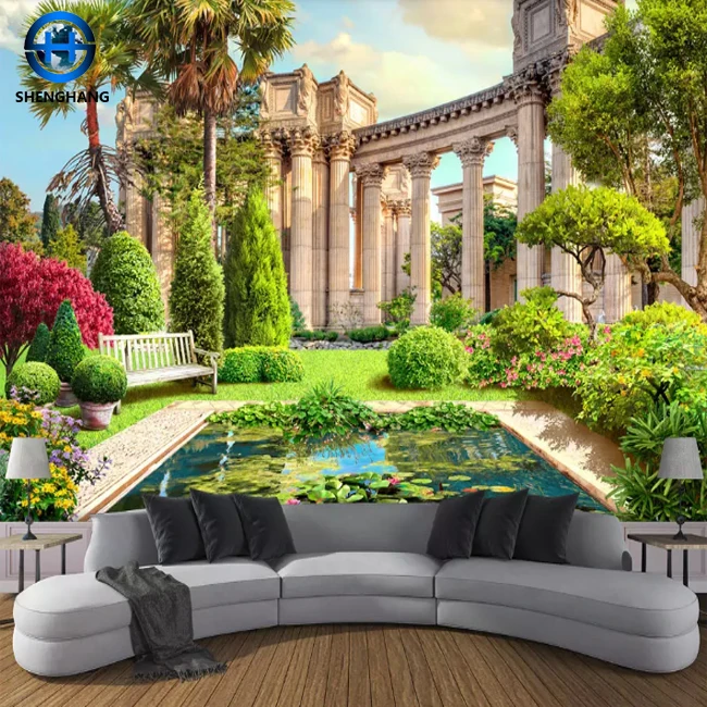 High quality non self adhesive bedroom wallpaper/wall paper in china colorful mural