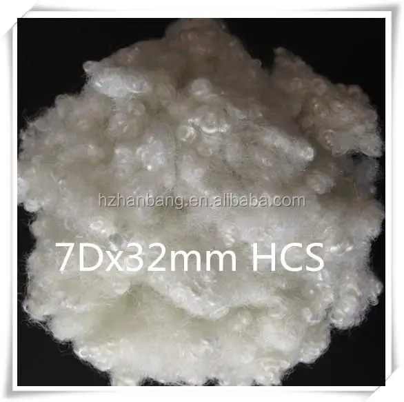 
2.5D 3D 4D 7D 15D HCS white polyester staple fiber for filling cushion toy sofa materials 