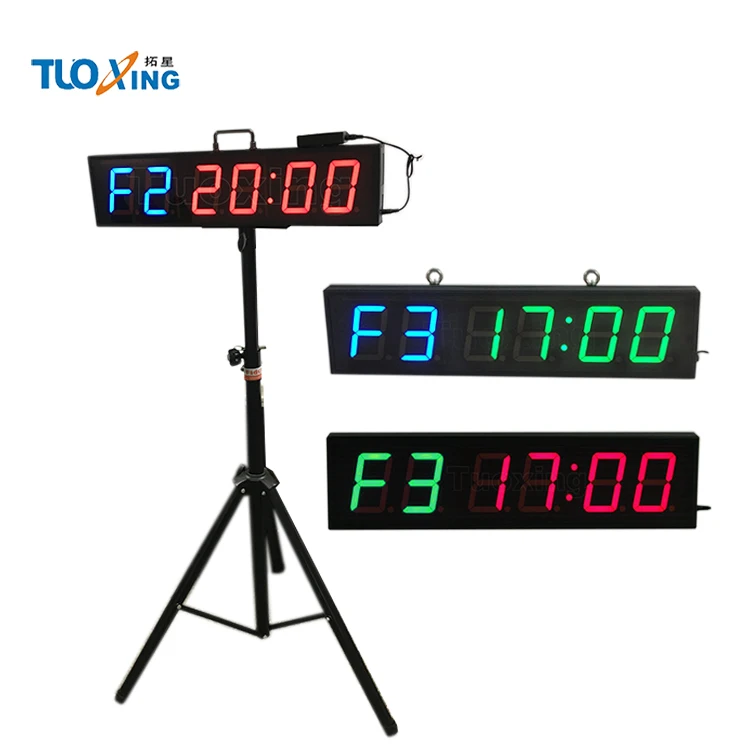 4 inch 6 digit LED timer clock portable interval timer crossfit timer