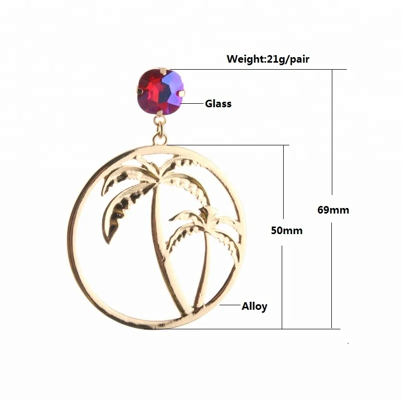 
NeeFu WoFu Drop Earrings Brand Crystal Earring Big Earring Fashion Coco Earrings Large Metal Long Brinco Oorbellen Gift 