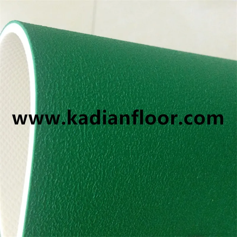
green color indoor badminton court floor BWF approval pvc vinyl floor 