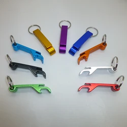 With Key Ring Bottle Opener Key Chain Bulk Blank Aluminum Bottle Opener Custom Shape Promotional Gifts Custom Logo Pantone Color