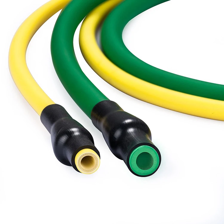 
100% Natural Latex Gymnastics Resistance Bands Set With Black Nylon Carry Bag 