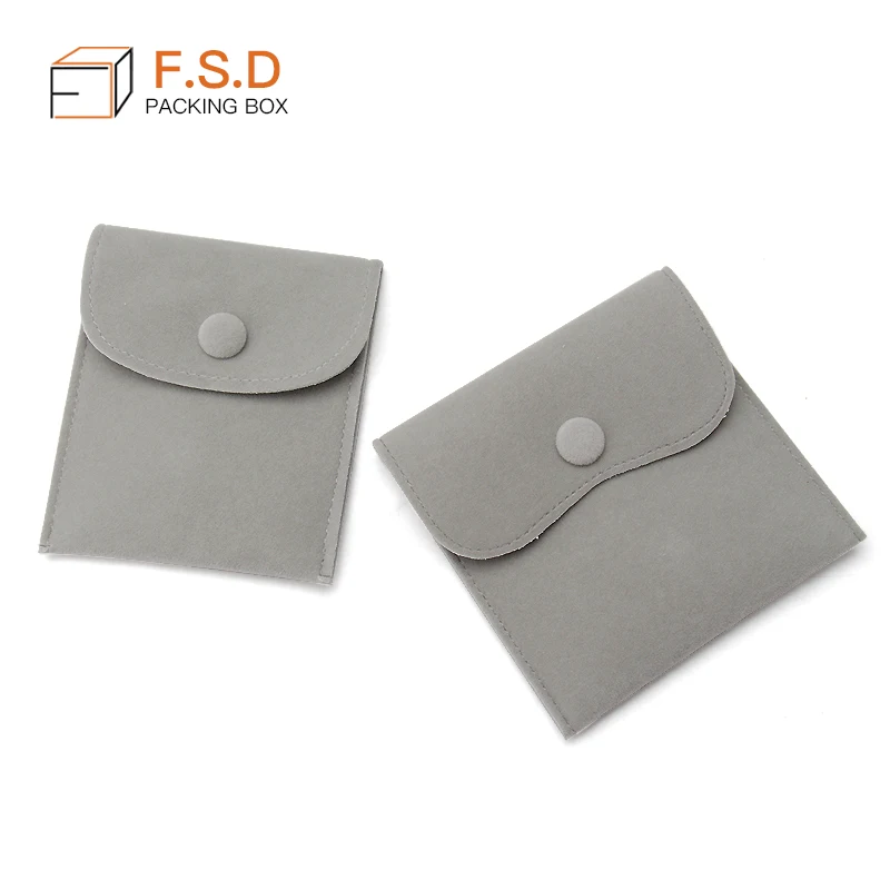 wholesale cheap price  red black velvet envelop pouch for necklace ring jewelry pouch bag