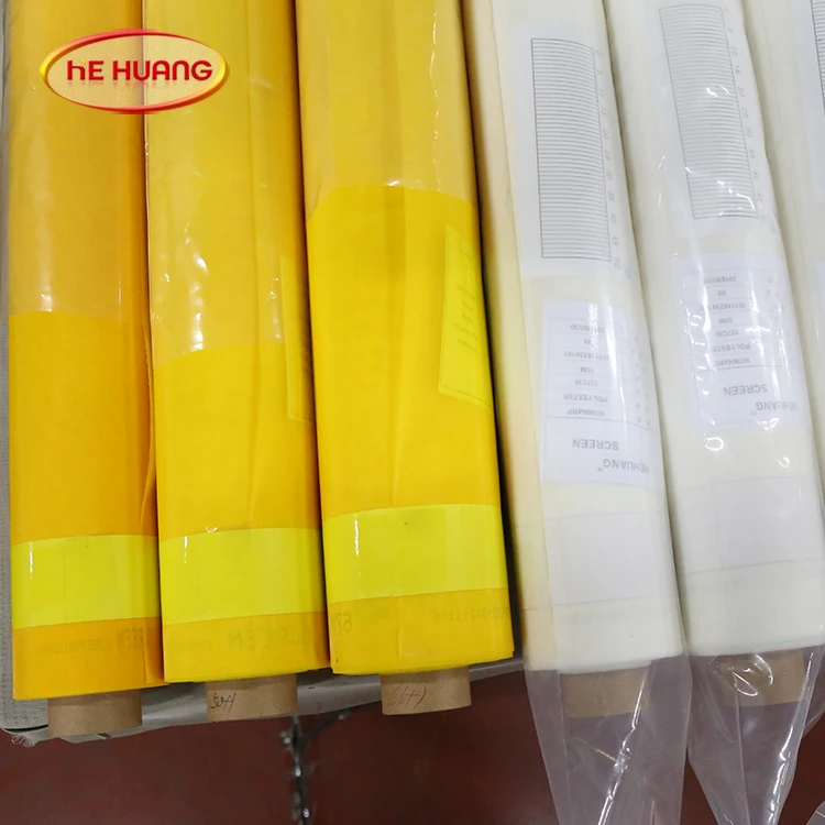 
Wenzhou Hehuang 43T 54T 77T Polyester Silk Bolting Screen Printing Wire Mesh 