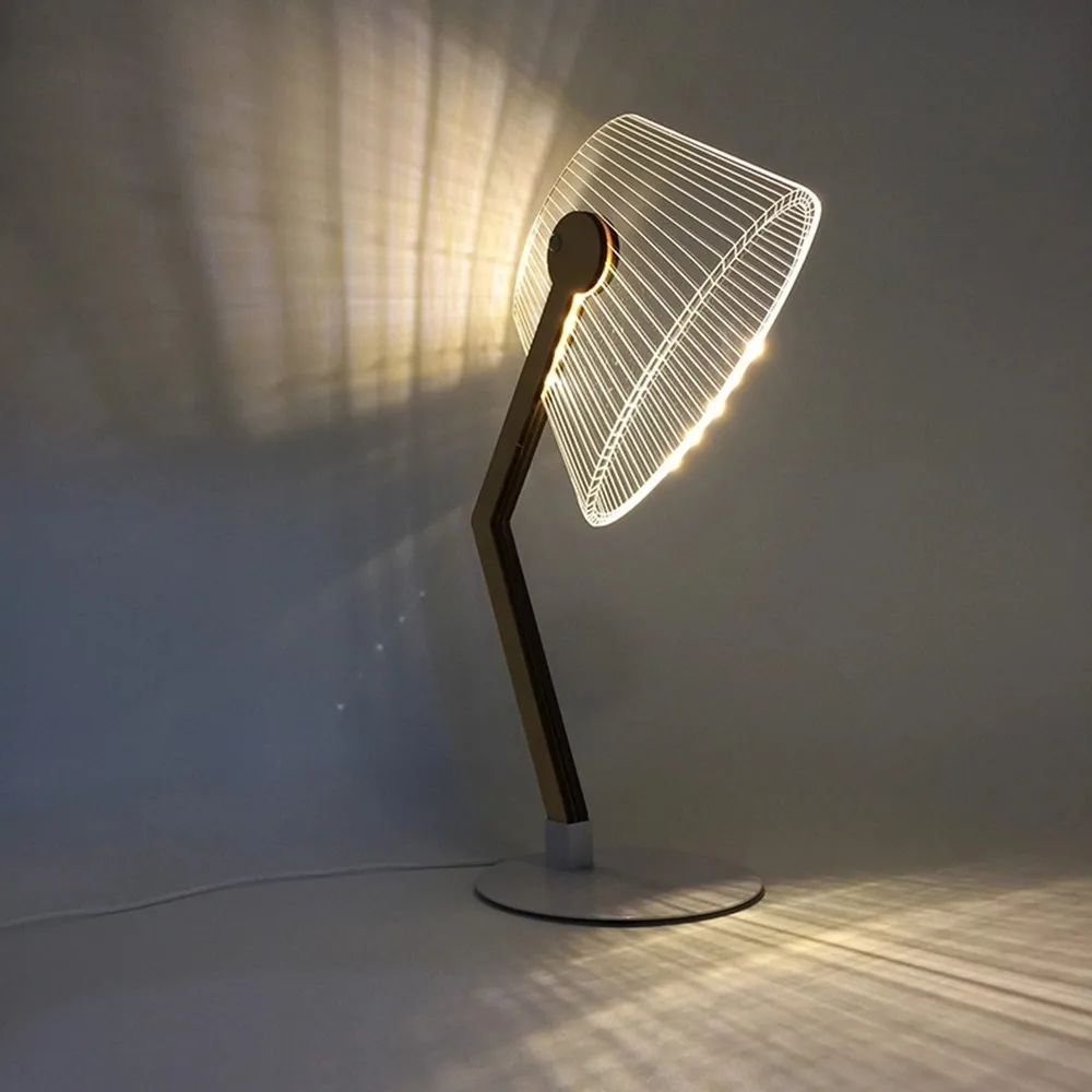 Simple Nordic Style LED Night Light 3D Creative Table Lamp Bedside Decoration Desk Light